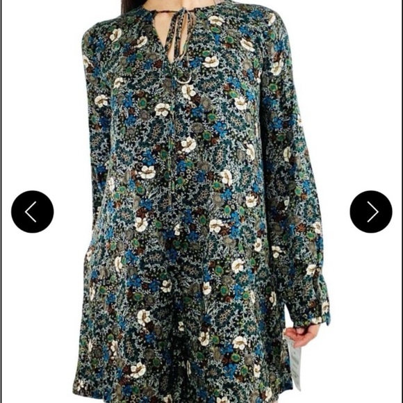 ZARA Floral Print Playsuit Romper Dress Size XS Boho - Picture 1 of 10